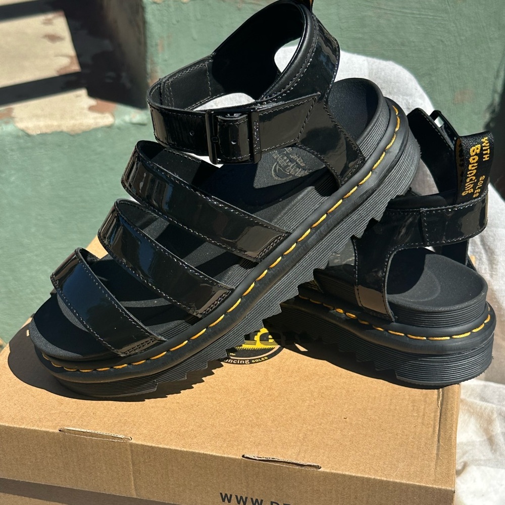 Dr. Martens Blaire patent leather sandals